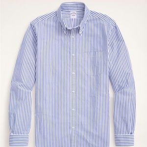 EUC Brooks Brothers ‘The Original Polo Shirt’ Traditional Fit in Dark Blue Strip